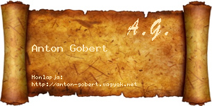 Anton Gobert névjegykártya